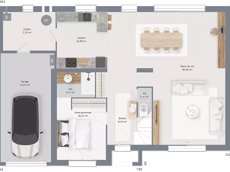 Maison neuve, 150 m² - Auberville (14640)