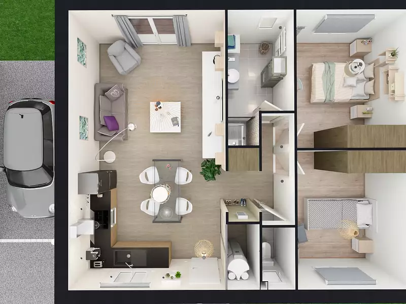 Maison neuve, 63,44 m² - Senlis (60300)