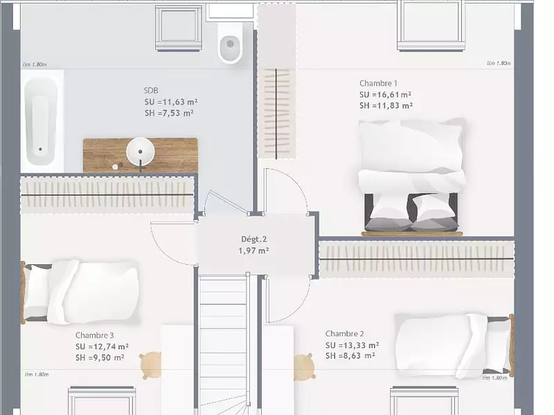 Maison neuve, 90 m² - Varennes-sur-Seine (77130)