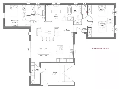 Maison neuve, 130 m²