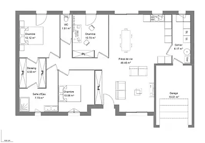 Maison neuve, 90 m²