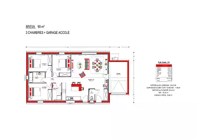 Maison neuve, 90 m²
