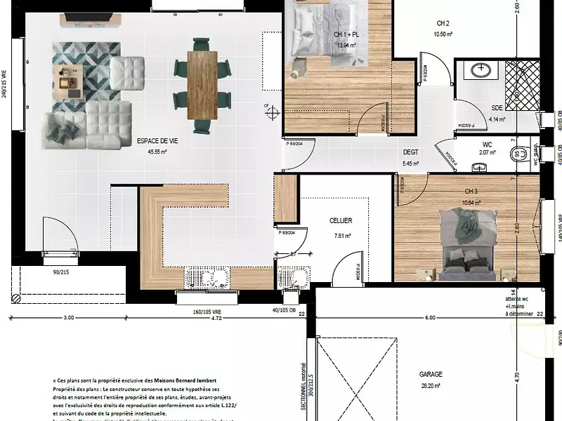 Maison neuve, 100 m² - Saint-Georges-sur-Loire (49170)
