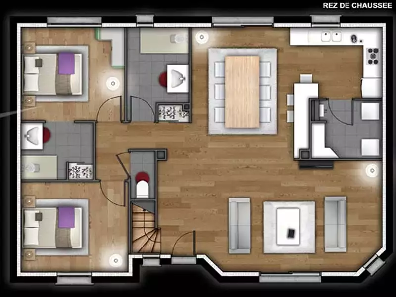 Maison neuve, 91 m² - Les Grandes-Ventes (76950)