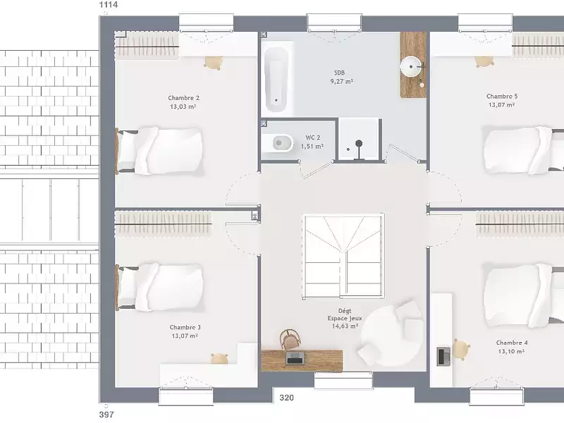 Maison neuve, 155 m² - Faumont (59310)