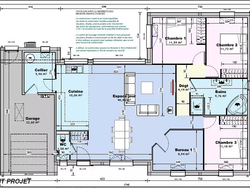 Maison neuve, 115 m² - Marcillé-la-Ville (53440)