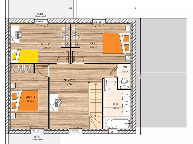 Maison neuve, 127 m² - Oudon (44521)