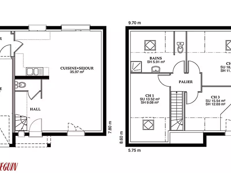 Maison neuve, 87 m² - Chailly-en-Bière (77930)