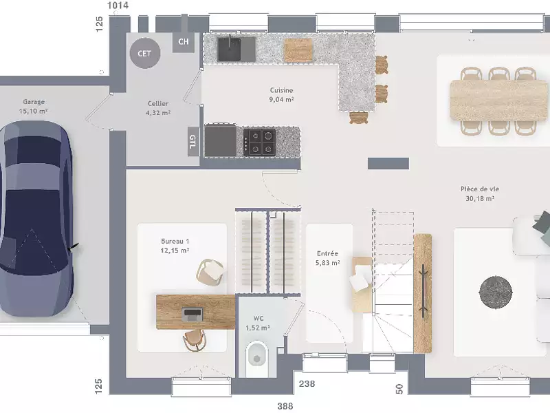 Maison neuve, 120 m² - Éragny (95610)