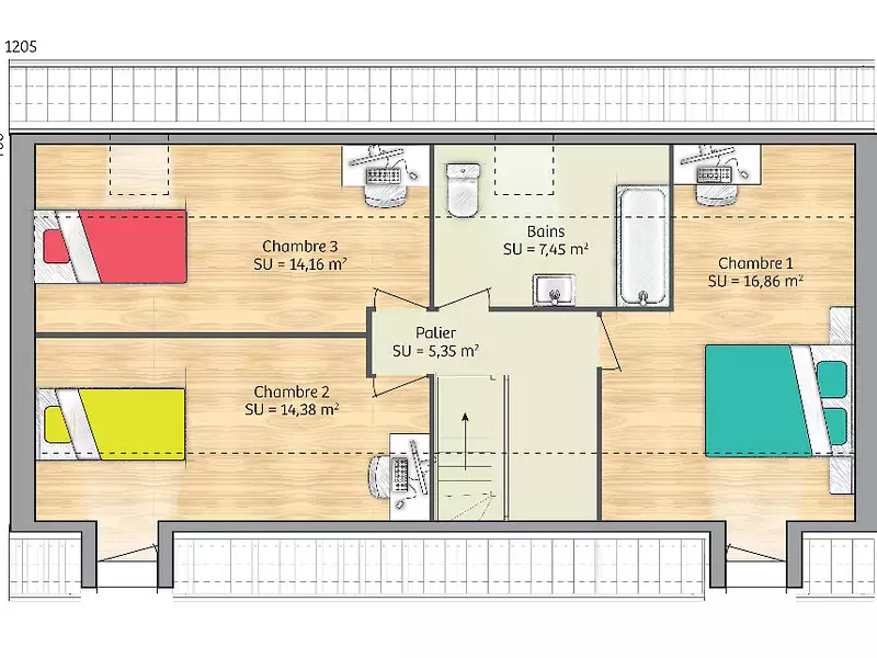 Maison neuve, 90 m² - Villemer (77250)