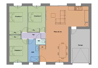 Maison neuve, 75 m²