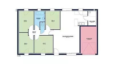 Maison neuve, 89 m²