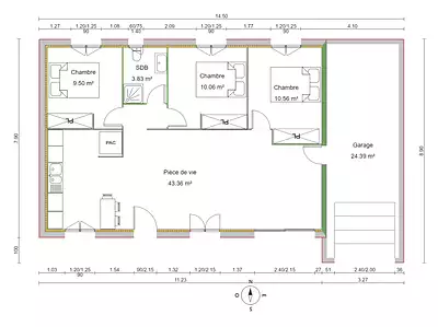 Maison neuve, 77,31 m²