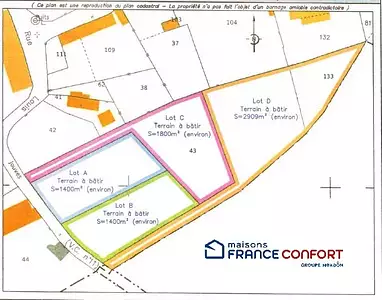 Terrain à bâtir, 1 400 m²