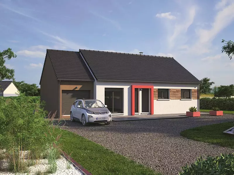 Maison neuve, 80 m² - Bolleville (76210)