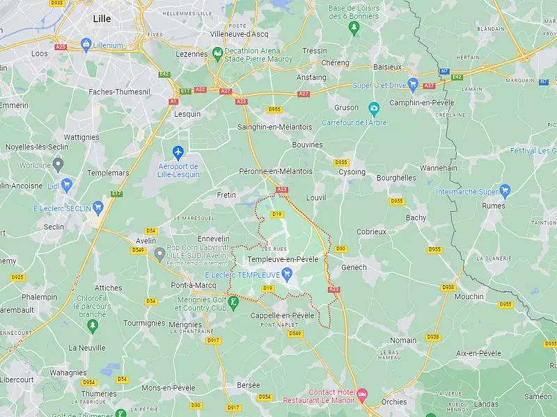 Terrain à bâtir, 408 m² - Templeuve-en-Pévèle (59242)