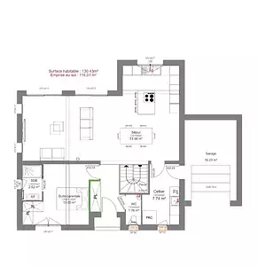 Maison neuve, 130 m²
