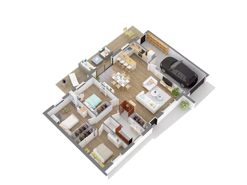 Maison neuve, 90,64 m² - Montévrain (77144)