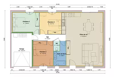 Maison neuve, 89 m²