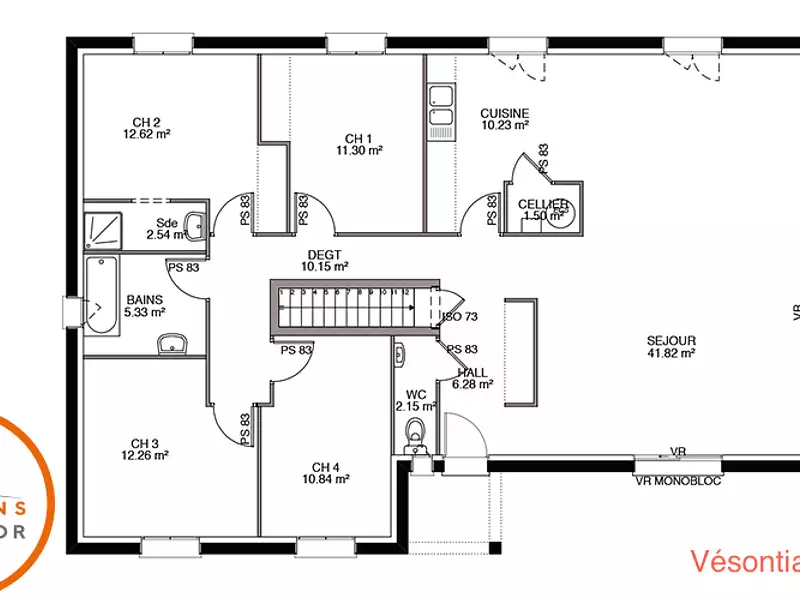 Maison neuve, 109 m² - Anould (88650)