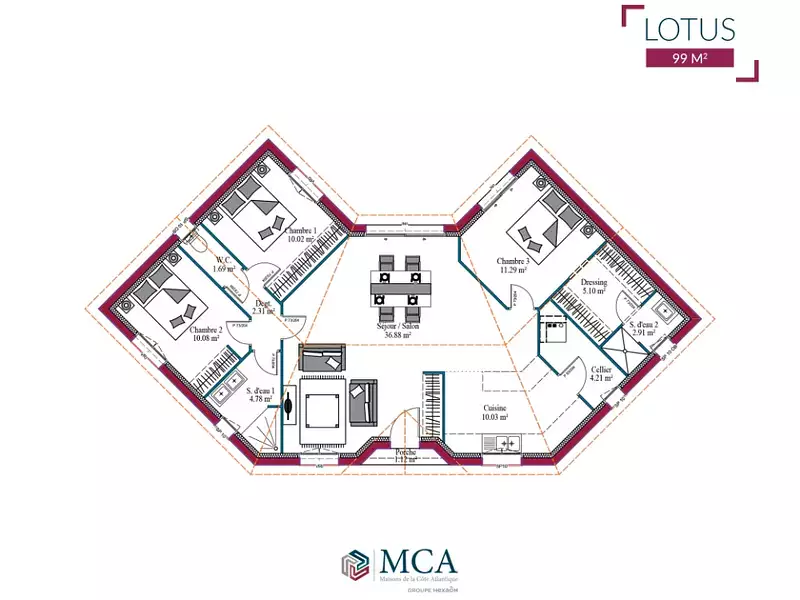 Maison neuve, 99 m² - Fossemagne (24210)