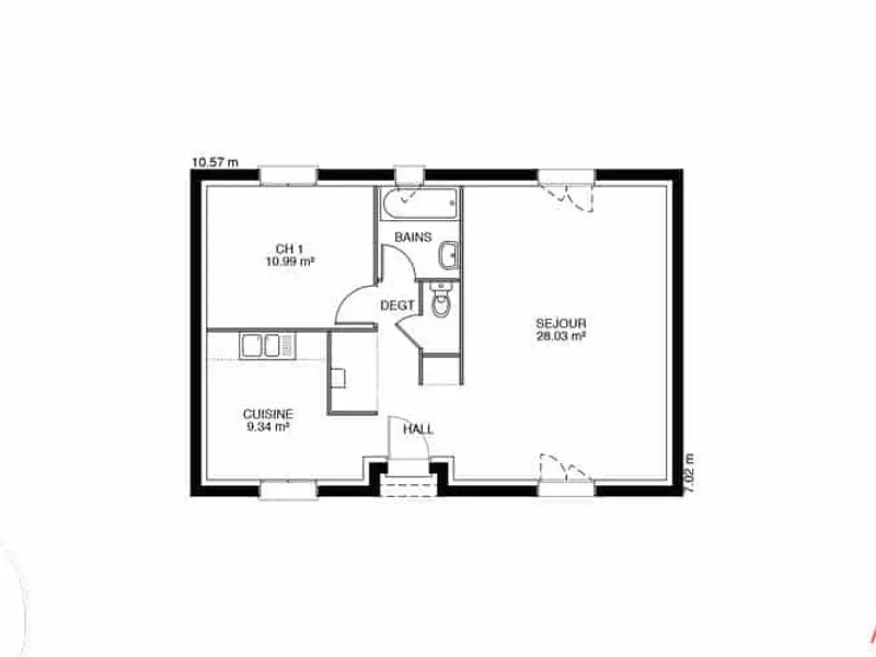 Maison neuve, 111 m² - Saint-Marcel (71380)