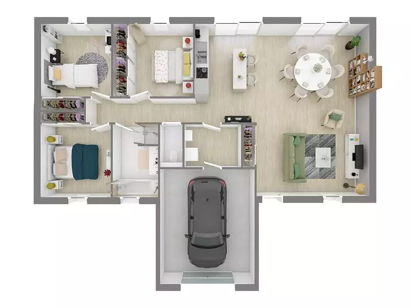 Maison neuve, 102 m² - Saint-Rémy-en-Rollat (03110)