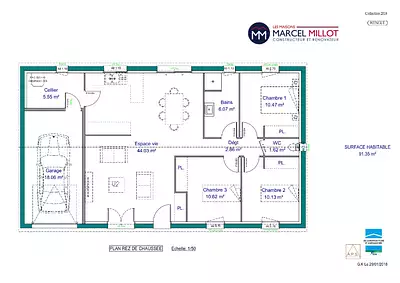 Maison neuve, 91 m²