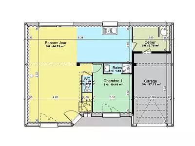 Maison neuve, 63 m²