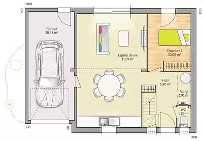 Maison neuve, 76 m²