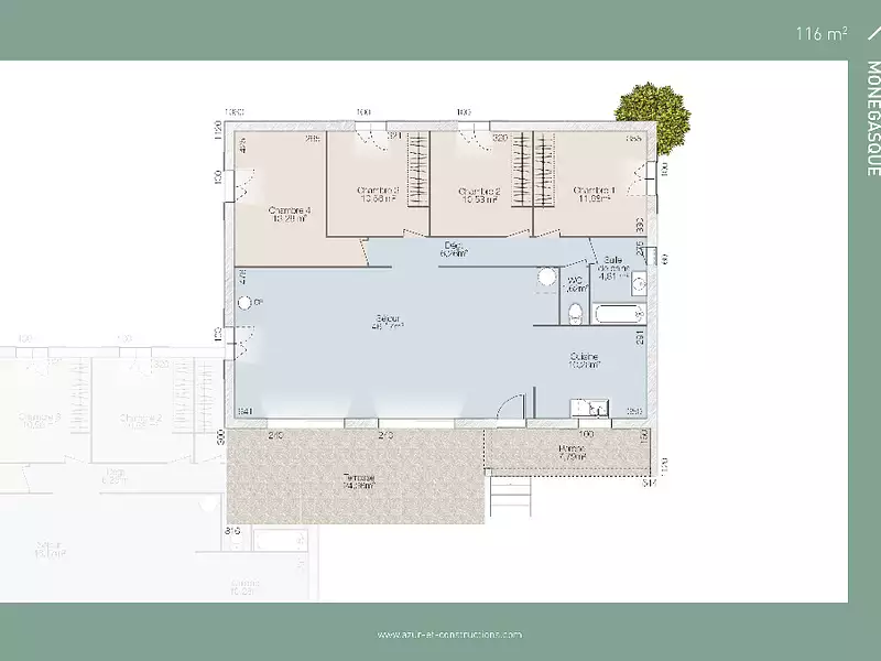 Maison neuve, 93 m² - Les Pennes-Mirabeau (13170)