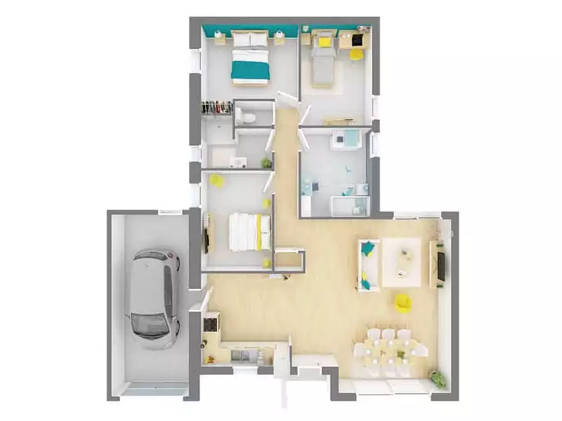 Maison neuve, 100 m² - Sainte-Gemme-la-Plaine (85400)