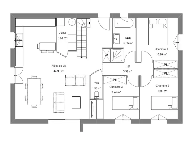 Maison neuve, 90 m² - Argelès-Gazost (65400)