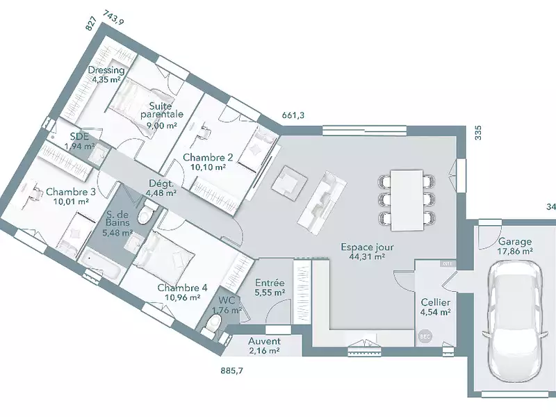 Maison neuve, 112 m² - Fontiers-Cabardès (11390)