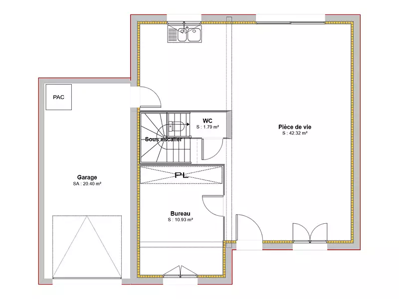 Maison neuve, 105 m² - Saint-Symphorien-d'Ancelles (71570)