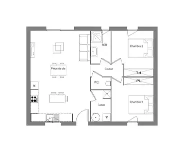 Maison neuve, 62 m²