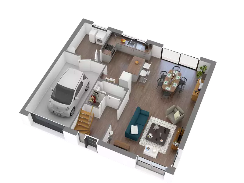 Maison neuve, 95,6 m² - Monchecourt (59234)