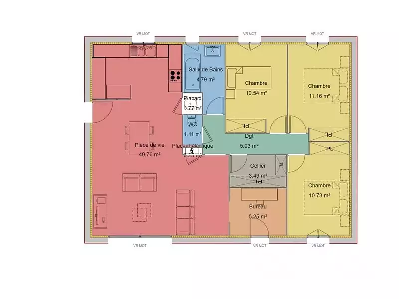 Maison neuve, 93 m² - Allan (26780)