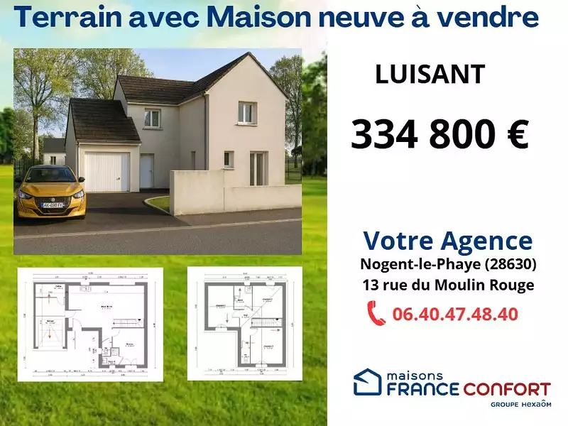 Terrain à bâtir, 500 m² - Luisant (28600)