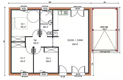 Maison neuve, 69 m²