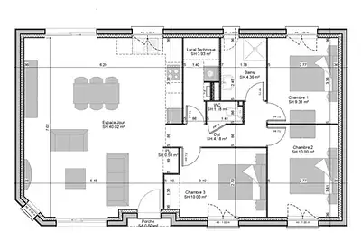 Maison neuve, 83 m²