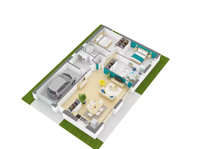Maison neuve, 90 m² - Saint-Bénigne (01190)