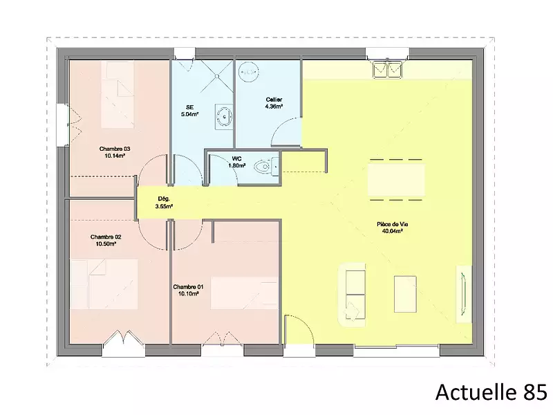 Maison neuve, 85 m² - Artigueloutan (64420)