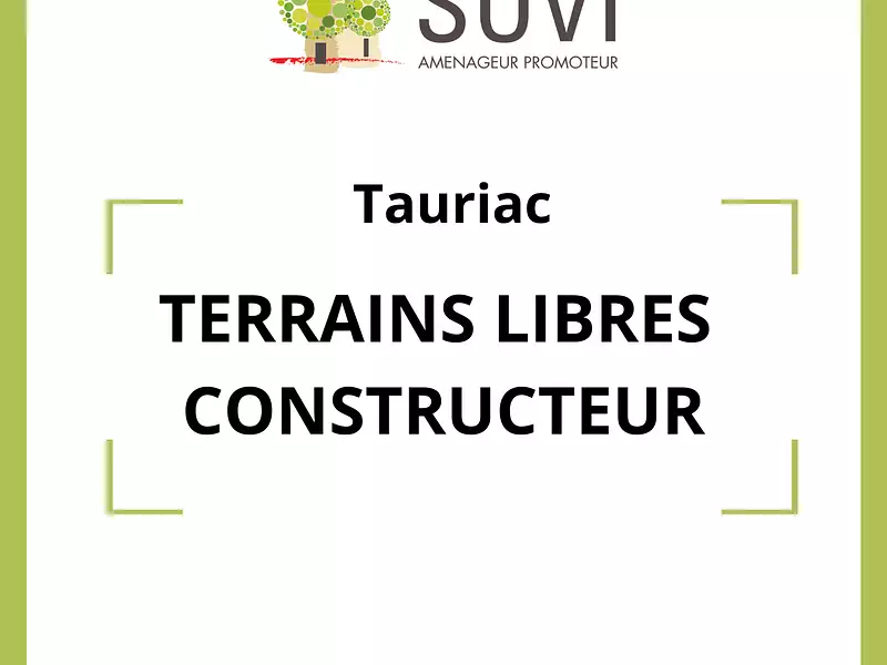 Terrain à bâtir - Tauriac (33710)