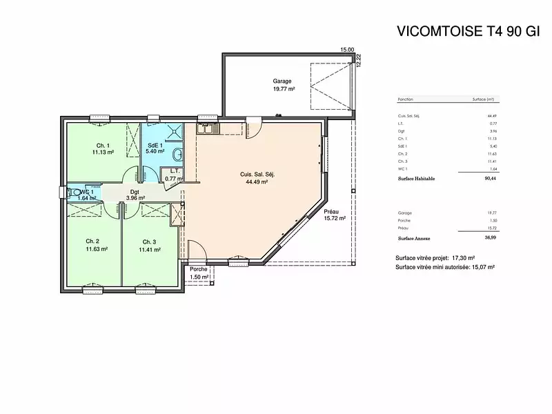 Maison neuve, 115 m² - La Bernerie-en-Retz (44760)