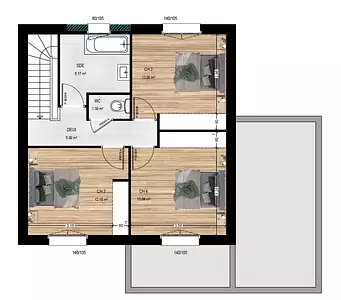 Maison neuve, 107 m²