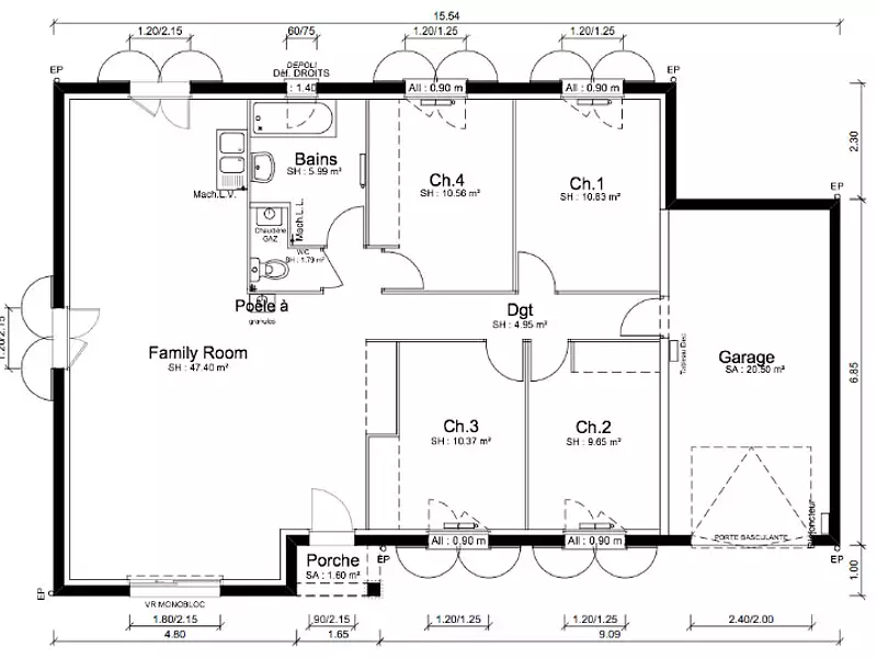 Maison neuve, 101 m² - Lent (01240)