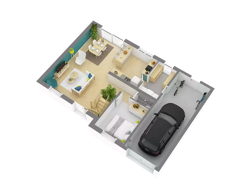 Maison neuve, 92,57 m² - Rocquemont (76680)