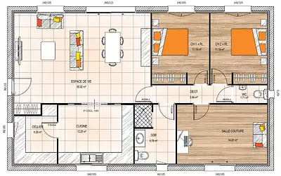 Maison neuve, 100 m²