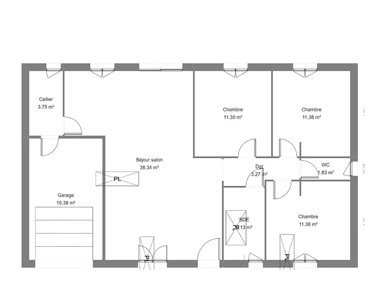 Maison neuve, 90 m² - Lachapelle-Auzac (46200)
